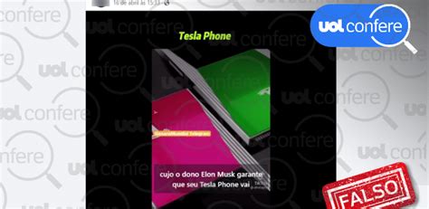 É falso que Elon Musk lançou Tesla Phone internet via Starlink