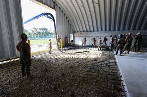 Dvids Images Seabees Place Concrete For K Span Construction Image