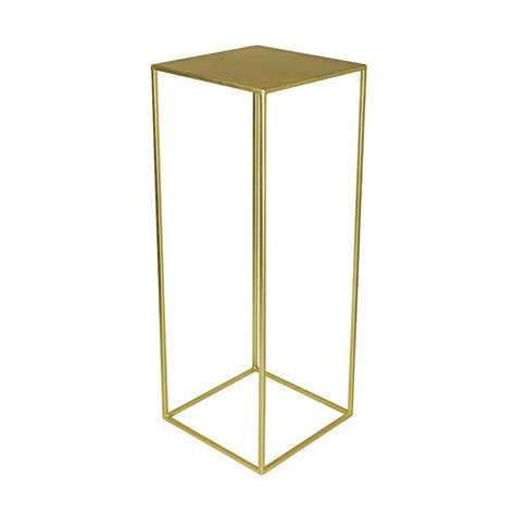 Gold Metal Flower Stand Pedestal Centrepiece Wedding Rectangle Shape