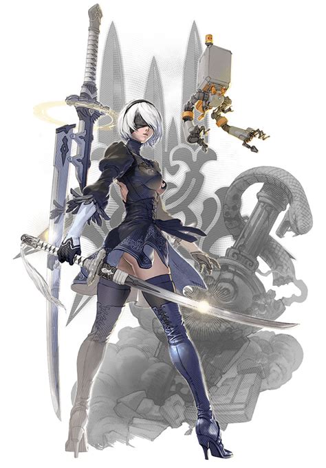 Official 2B character art for SOULCALIBUR VI by Takuji Kawano : r/nier