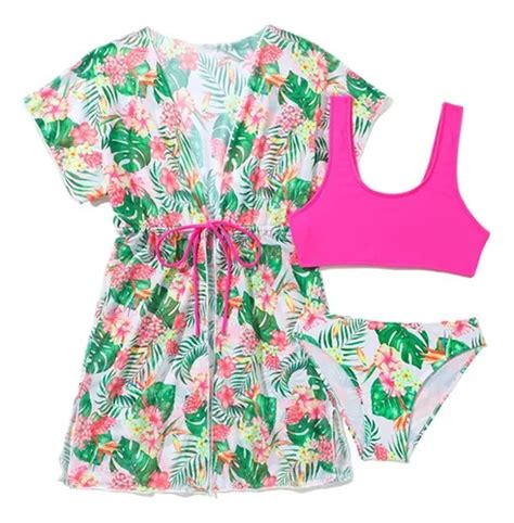 Traje Baño Bikini Niña Playa Nadar Vacaciones 3pcs MercadoLibre