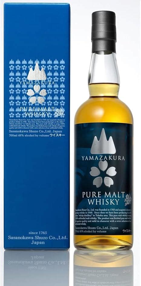 Jp 笹の川酒造 ピュアモルトウイスキー山桜 700ml 48度 食品・飲料・お酒