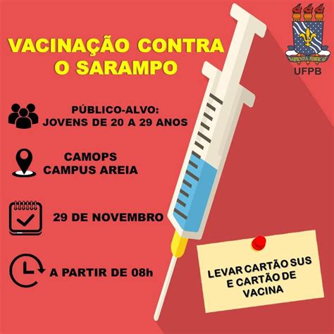 Vacina Contra O Sarampo - Equipe de Saúde do CAMOPS promove vacinação contra o Sarampo no Campus ...