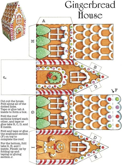 Ginger Bread House Printable Template