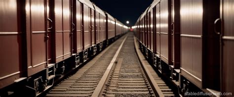 Nighttime Cargo Train Interior | Stable Diffusion Online