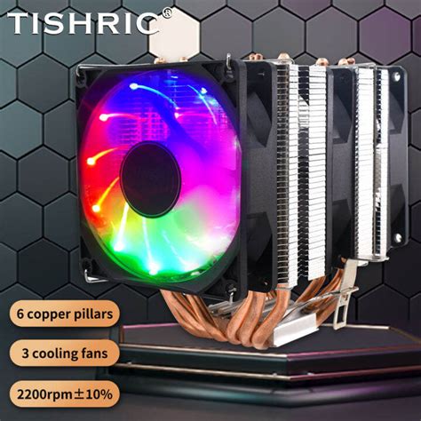 Tishric Cooling Ventilador Copper Column Cpu Cooling Fan Pin Pwm