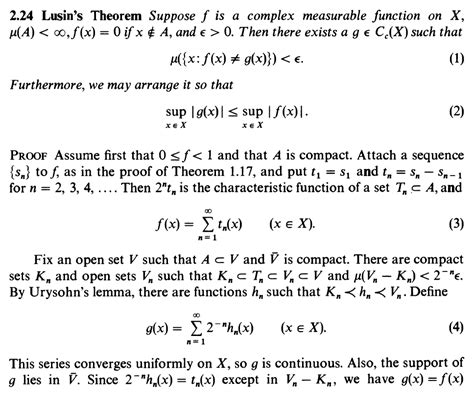 Real Analysis Questions In The Proof Of Lusin S Theorem Rudin S RCA