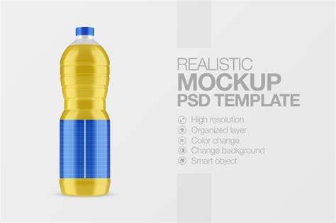 Premium Psd Plastic Oil Bottle Mockup