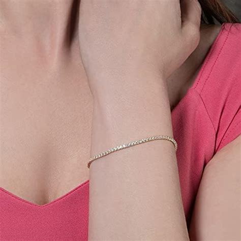 namana Gold Tennis Armbänder für Frauen und Mädchen zierliches