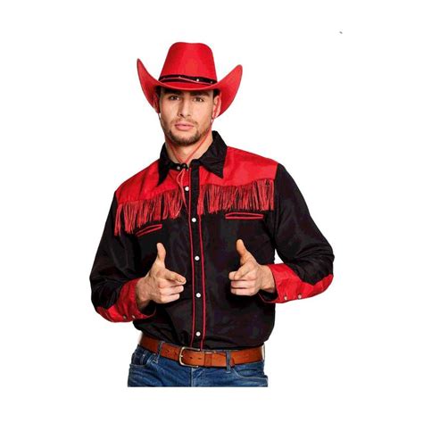 CHEMISE COW BOY M NOIR RGE Ouest Fetes