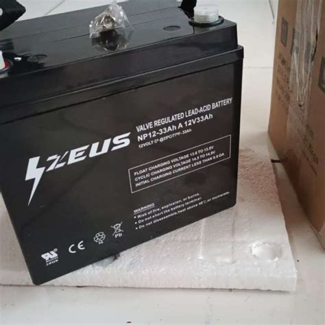 Promo Aki Kering Ups Dan Solar Panel Vrla Gel Zeus Battery 12v 33ah