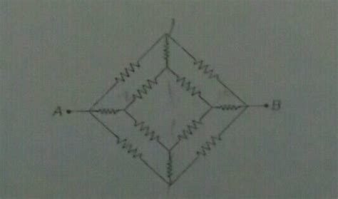 The Figure Shows A Network Of Resistor Each Having Value 12 Omega The