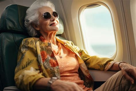 Latina Brazilian Old Woman Airplane Free Photo Rawpixel