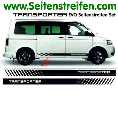 Vw Bus T4 T5 T6 Transporter Evo Seitenstreifen Aufkleber Set Artnr