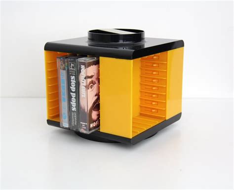 Vintage Audio Cassette Tape Holder Rotating Cassette Etsy