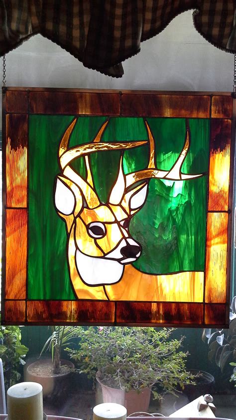 Big Buck Deer Stained Glass Projects Painting Glass Painting