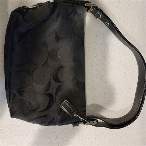 Coach Monogram Small Shoulder Bag Black Gem