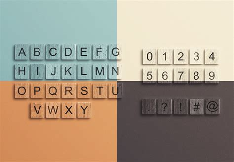 Alphabet Wooden Tiles - Custom Scene