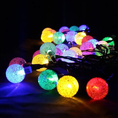 Guirlande Lumineuse Solaire Led Boules Longueur M Eclairage