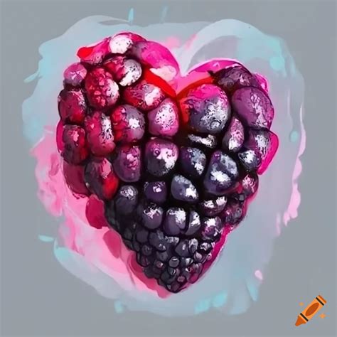 Blackberry Shaped Like A Heart