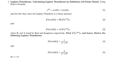 Laplace Transforms Calculating Laplace Transforms By Solvedlib