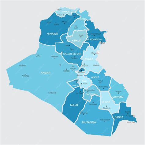 Premium Vector | Iraq vector map High detailed illustration with ...