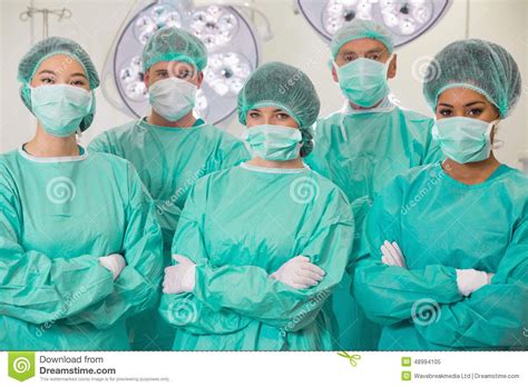 Medical Students In Operating Theater Stock Image Image Of Woman