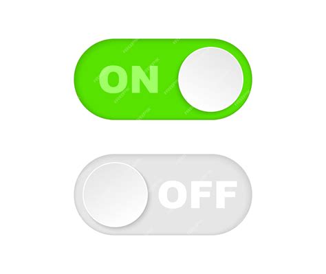 Premium Vector On And Off Toggle Switch Slider Buttons To Turn On And Off