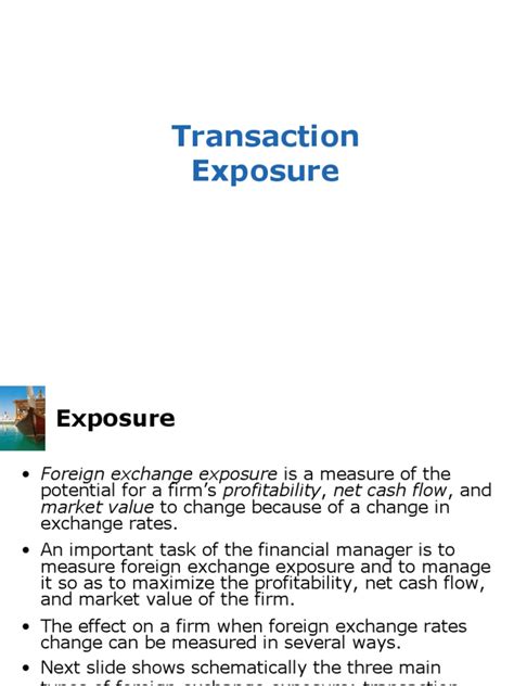 transaction exposure  hedge finance financial risk