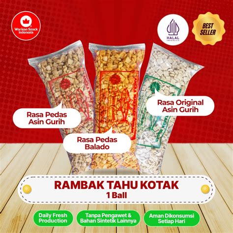 Jual Ball Kerupuk Rambak Tahu Kotak Camilan Medan Warisan Snack