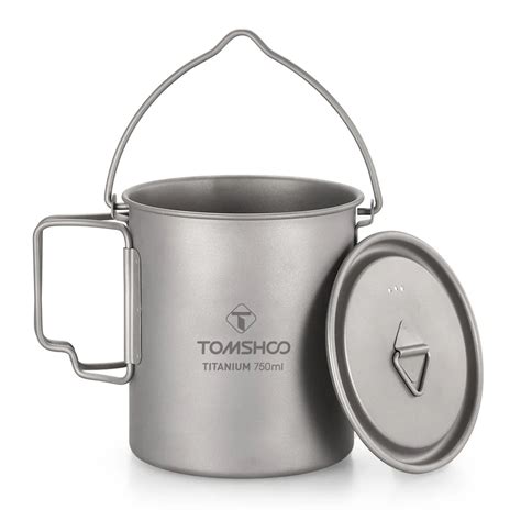 Tomshoo Ultralight Ml Titanium Pot Portable Titanium Water Mug Cup