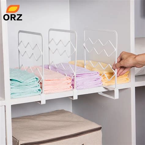 Orz Pcs Thicken Closet Shelf Dividers Clothes Organizer Wardrobe