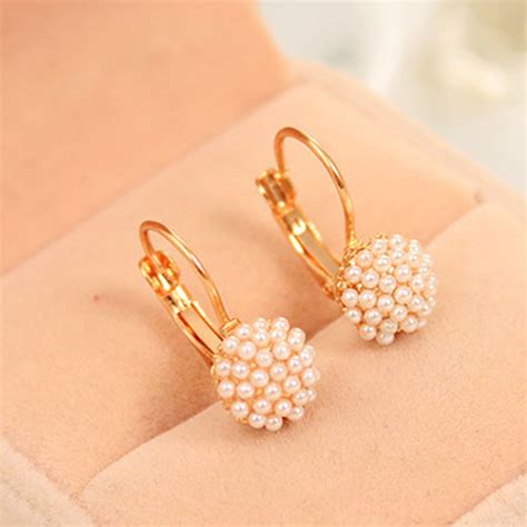 1 Pair New Fashion Jewelry Women Lady Elegant Simulation Pearl Beads