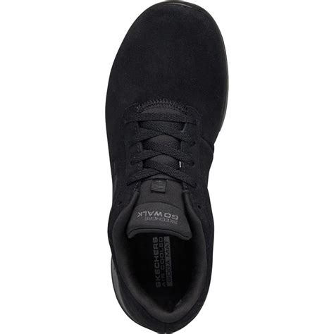 Buy Skechers Womens Gowalk Joy Evaluate Suede Trainers Blackblack