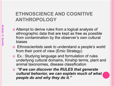 Anthropological Theories And Theoretical Orientations Ppt