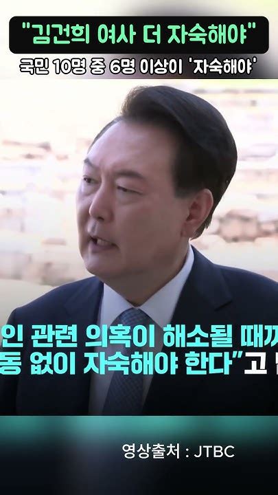 국민 63가 김건희 여사 공개 활동 없이 자숙해야 Youtube