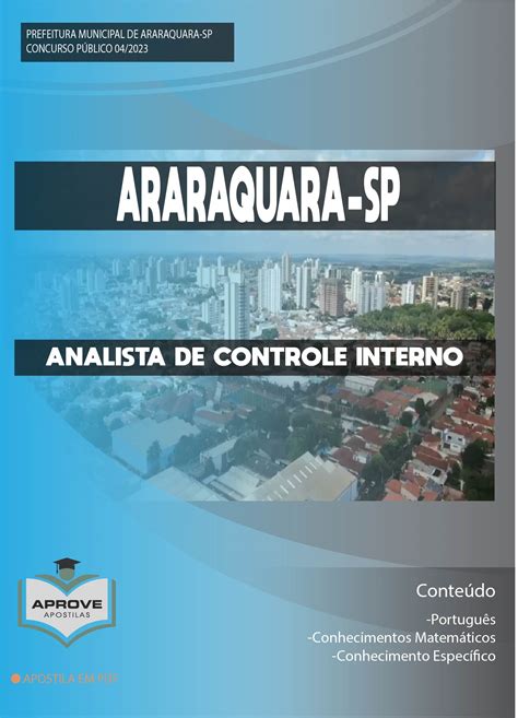 APOSTILA ARARAQUARA ANALISTA DE CONTROLE INTERNO Aprove Apostilas