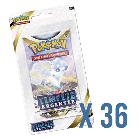 Boites de 36 boosters Pokémon sous blister rigide EB12 Tempête Argentée