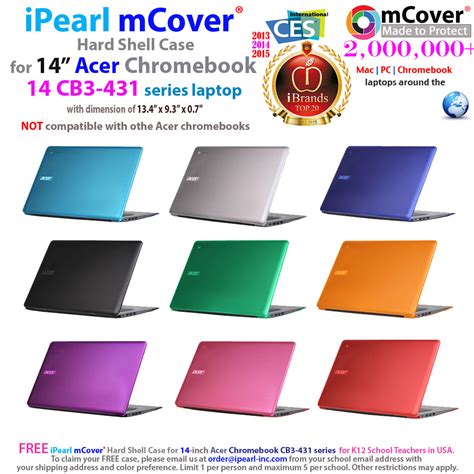 Ipearl Mcover Hard Shell Case For Inch Acer Chromebook Cb