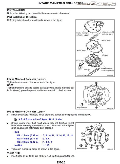 Z Plenum Sequence And Torque Specs My Z Nissan Z And