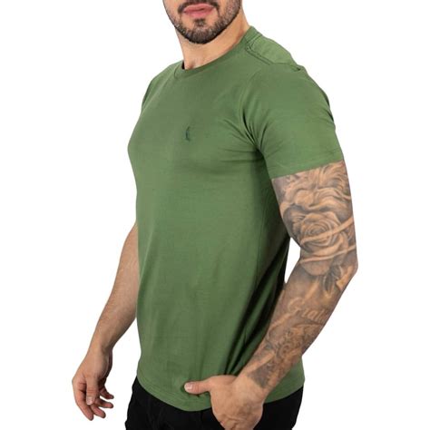 Camiseta Reserva Básica Verde Oliva ROUPAS Camisetas Gola Redonda