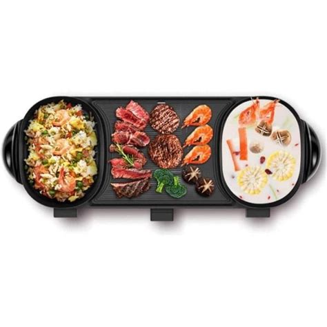 Barbecue Grill Hot Pot Barbecue One Pot Hot Pot Électrique Avec Revêtement Antiadhésif