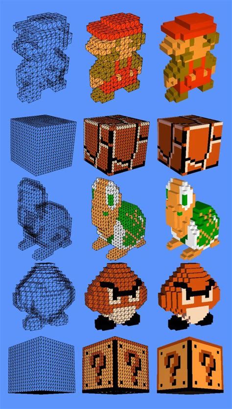 Voxel Super Mario Mario Super Mario Art