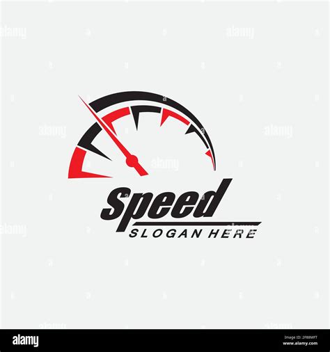 Speed Logo Design Silhouette Speedometer Symbol Icon Vectorspeed Auto