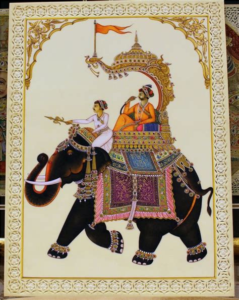 Royal Painting Indian Elephant Art Rajasthani Painting Indian Art Paintings