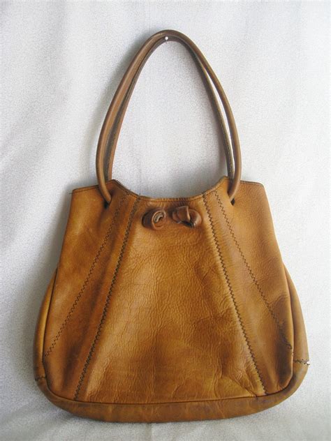 Boho Leather Bag Vintage Caramel Color Leather By Bohorain On Etsy