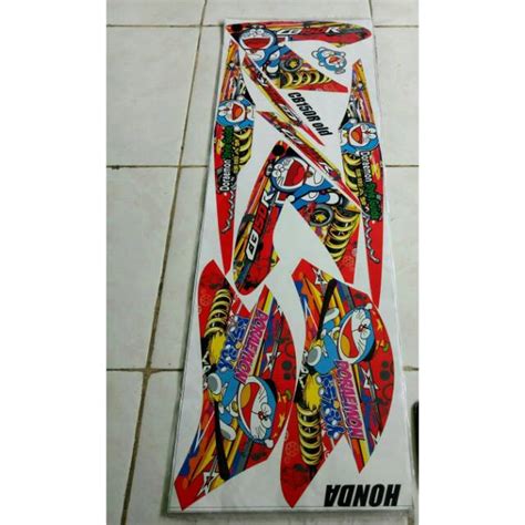 Jual Striping Sticker Lis Variasi Honda Cb R Lama Old Motif Doraemon