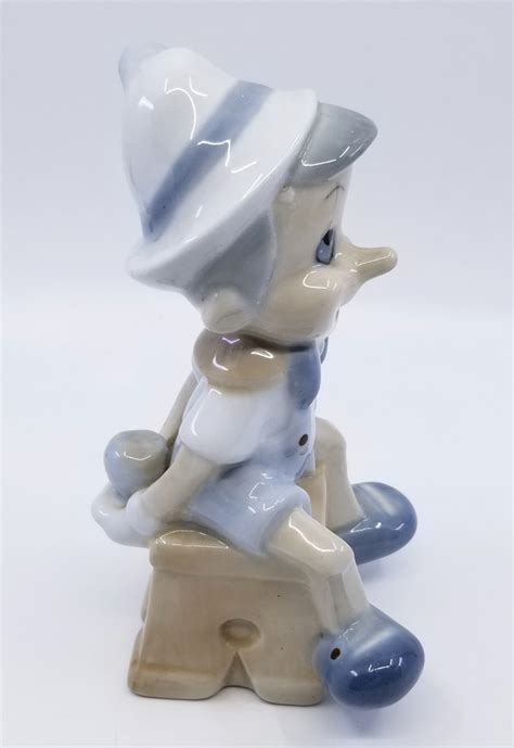 Pinocchio Blue Italian Ceramic Figure ID Novpinocchio18417 Van