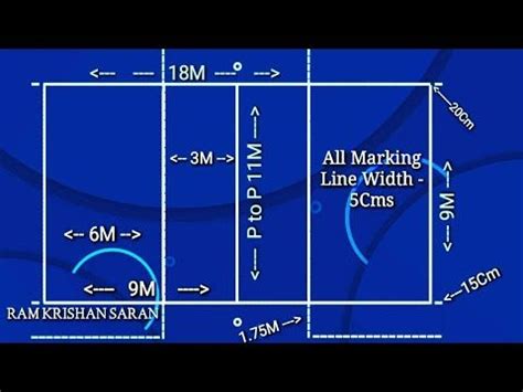 Volleyball Court Marking And Measurements Volleyball Easy Court