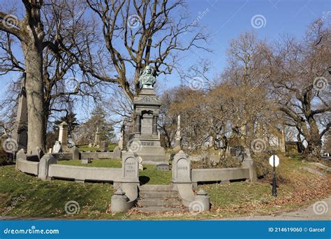 Tomb At Green Wood Cemetery In Brooklyn Ny Usa Editorial Image